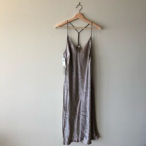 NWT BABATON Aritzia Cox Satin Midi Dress